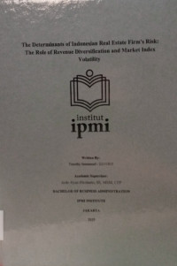 Image of The Determinants of Indonesian Real Estate Firm's Risk: The Role of Revenue Diversification and Market Index Volatility