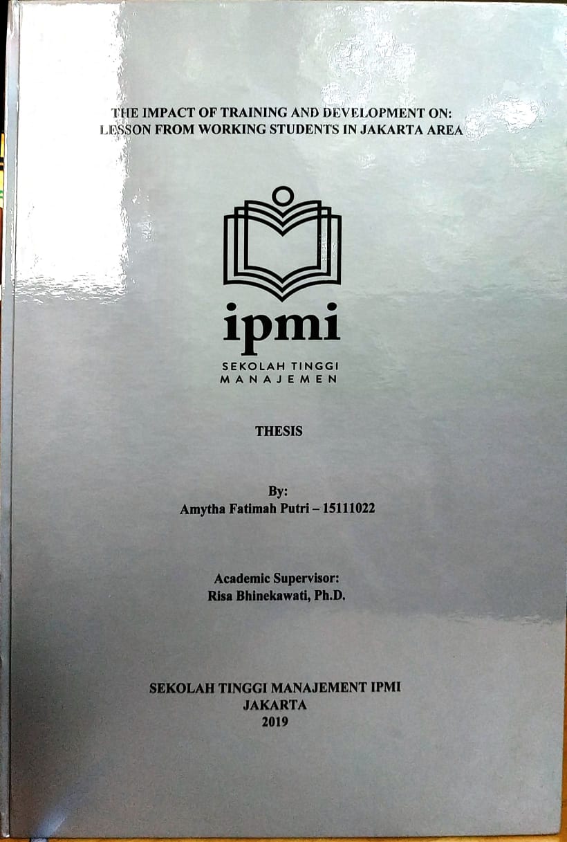 The Impact of Training And Development on  Lesson From Working Students in Jakarta Area