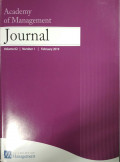 Academy of Management Journal Vol 62 No.1