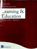Academy of Management Learning and Education Vol 16 No.3