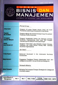 Jurnal Bisnis dan Manajemen Vol 1 No.1