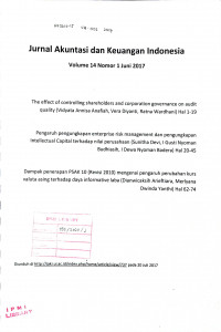 JAKI : Jurnal Akuntansi dan Keuangan Indonesia Vol 14 No.1