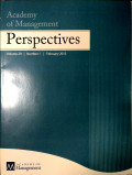 Academy of Management Perspectives Vol 29 No.1