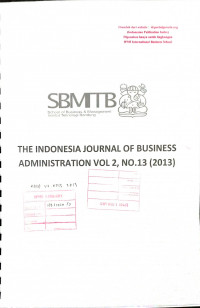 The Indonesia Journal of Business Administration Vol 2 No.13