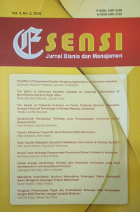 Esensi : Jurnal Bisnis dan Manajemen