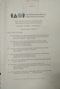 The International Journal of Organizational Innovation Vol 9 No.3