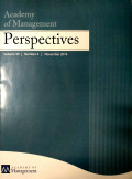 Academy of Management Perspectives Vol 30 No.4