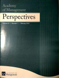 Academy of Management Perspectives Vol 33 No.1