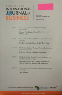 Gadjah Mada International Journal of Business Vol 16 No.3