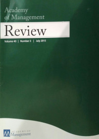 Academy of Management Review Vol 40 No.3