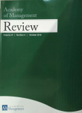 Academy of Management Review Vol 41 No.4
