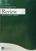 Academy of Management Review Vol 42 No.4