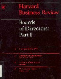 Boards of directors : Part I