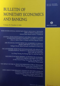 Bulletin of Monetary Economics and Banking