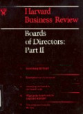 Boards of directors : Part II