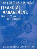 Instructor`s manual financial management : principles and applications