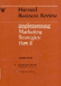 Implementing marketing strategies : Part II