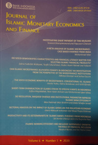 Journal of Islamic Monetary Economics and Finance Volume 6, Number 1