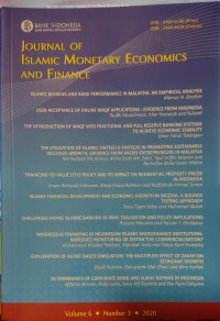 Journal of Islamic Monetary Economics and Finance Volume 6 Number 3