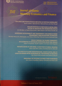 Journal of Islamic Monetary Economics and Finance Volume 8 Special Issue