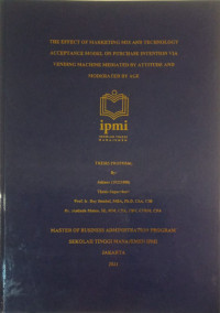 The effect of marketing mix and technology acceptance model on purchase intention via vending machine mediated by attitude and moderated by age