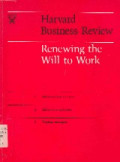 Renewing the will to work