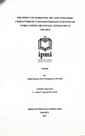 The Effect of Marketing Mix and Consumers’ Characteristics Toward Purchase Intention of Uniqlo Among Millennial Generation in Jakarta