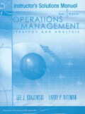 Instructor`s Solutions Manual Operations Management : Strategy and Analysis