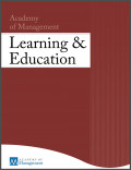Academy of Management Learning and Education Vol.19 No.1