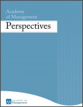 Academy of Management Perspective Vol.34 No.2