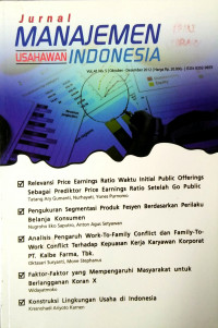 Jurnal Manajemen Usahawan Indonesia Vol 41 No.5