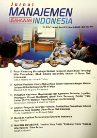 Jurnal Manajemen Usahawan Indonesia Vol 42 No.1