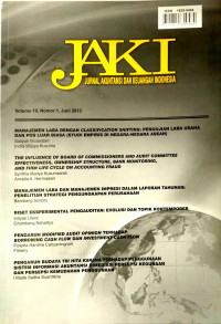 JAKI : Jurnal Akuntansi dan Keuangan Indonesia Vol 10 No.1