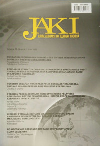 JAKI : Jurnal Akuntansi dan Keuangan Indonesia Vol 12 No.1