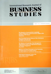 International Research Journal of Business Studies Vol 5 No. 3