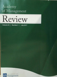 Academy of Management Review Vol 42 No.3
