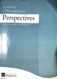 Academy of Management Perspectives Vol 33 No.4