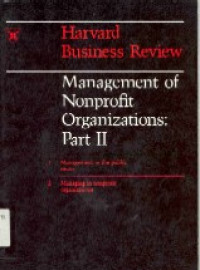 Management of nonprofit organizations : Part II