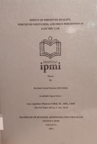 Image of Effect of Perceived Quality, Perceived Usefulness, and Price Perception in Electric Car